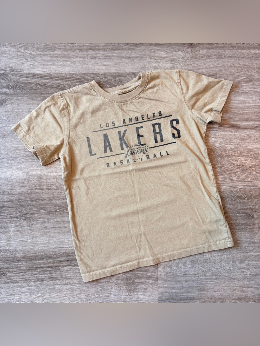 NBA Los Angeles Lakers boys tan tshirt